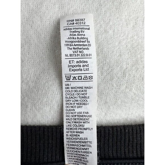 Adidas Dual Layer Mesh French Terry Pullover Long Sleeve Sweatshirt Black XL - Picture 9 of 12